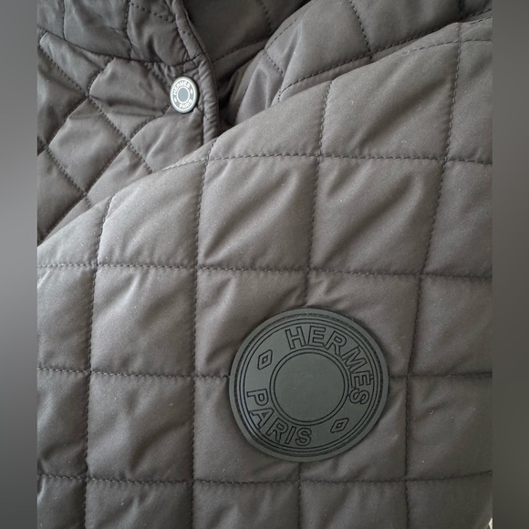 NWT Hermes Black Quilted Jacket Size 36 - Picture 11 of 11